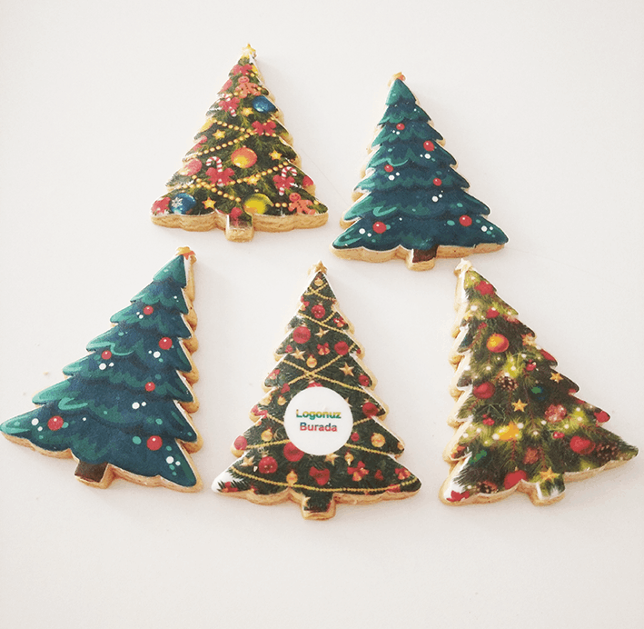 yeni yıl çam ağacı kurabiyesi