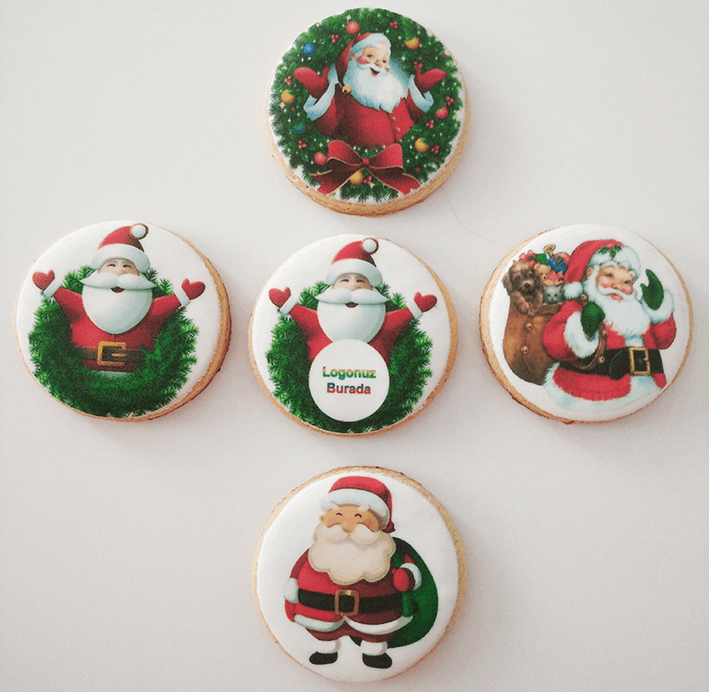 yeni yıl noel baba kurabiyesi